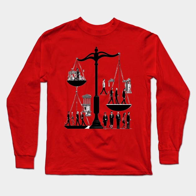 Justice For ALL Long Sleeve T-Shirt by www.TheAiCollective.art